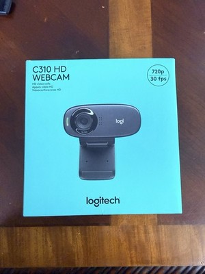 Logitech C310 HD Webcam 720p/30fps Black New Sealed
