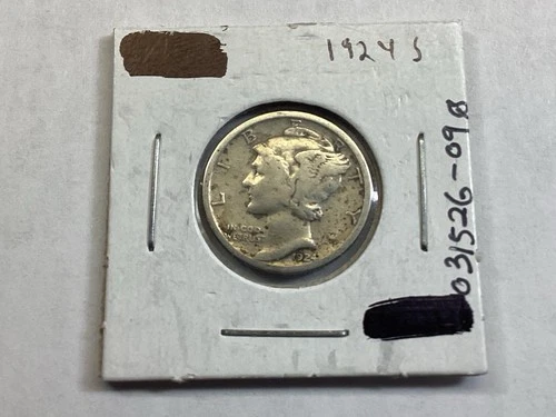 New Listing1924 S Mercury 90% Silver Dime Key Date from San Francisco Mint 031526 09q