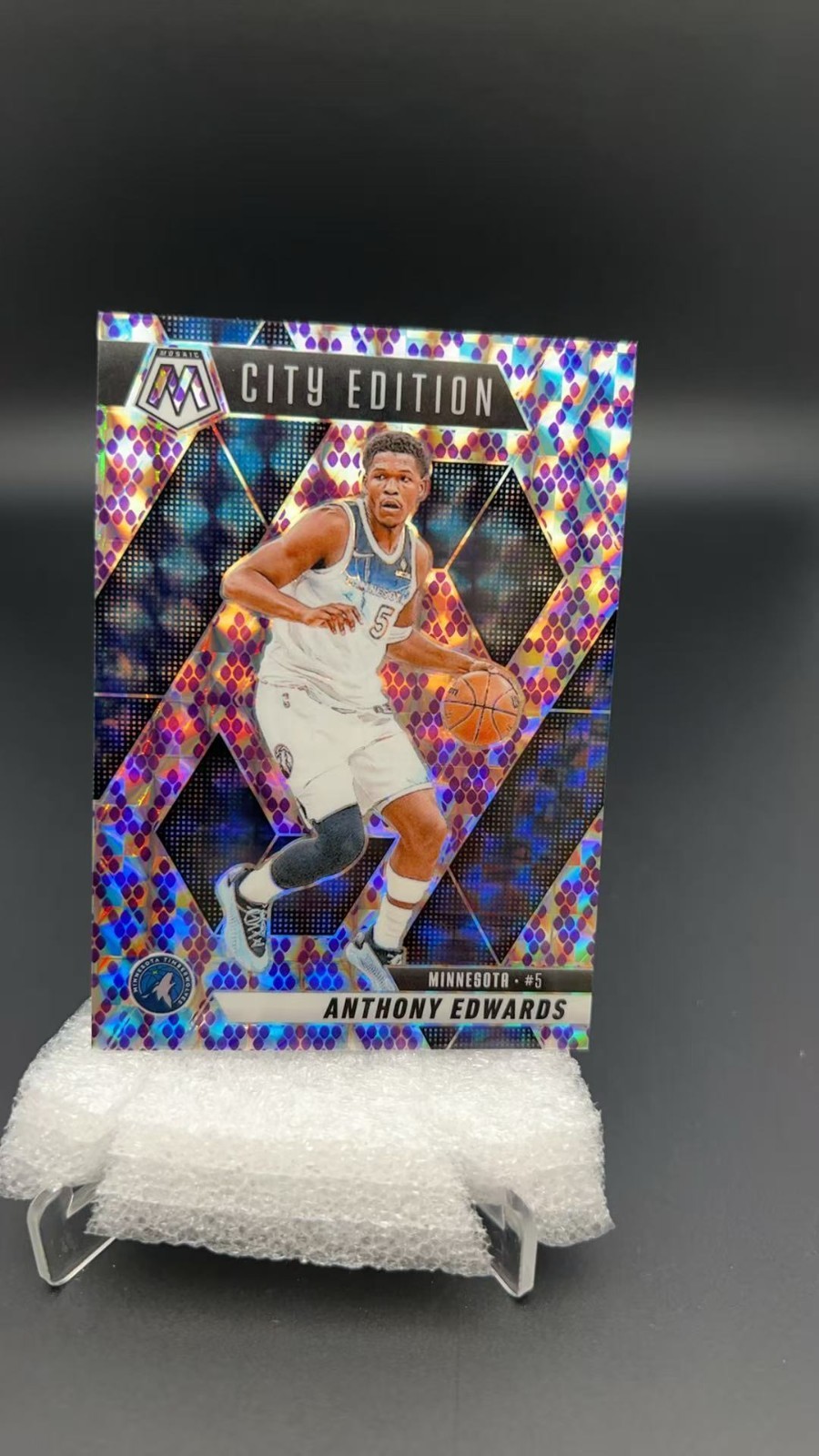 2024-25 Panini Mosaic Anthony Edwards City Edition Purple Snakeskin /24 #17183 S