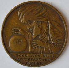 Swami Magic Token Good Luck Will Accompany the Bearer All Seeing Eye Coin