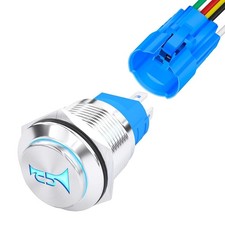 DaierTek Horn Button Switch 12 Volt Momentary Push Button Switch 12V Air Horn Bu