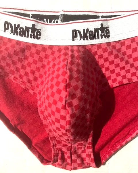Nuevo PIKANTE Hombres Rojo Rosa Cuadros Algodón Calzoncillo Ropa Interior talla M Foto 2 de 4