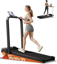 4-in-1 Portable Walking Pad Treadmill with 15 Incline 300 LBS Capacity