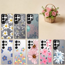 For Samsung Galaxy S25 S24 S23 Ultra S26 Floral Pattern Phone Case Hard PC Cover