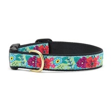 Flower Story Pattern Dog Collar Small Fits 9/14 Inch Neck 1 Inch Wide