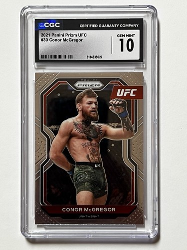 2021 Panini Prizm UFC #30 Conor McGregor MMA CGC Gem Mint 10 Pop 22 Not PSA