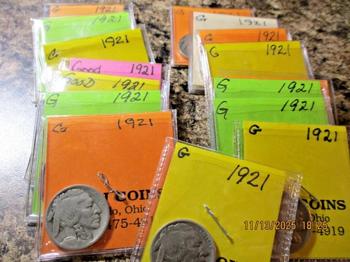 1921 BUFFALO NICKEL GOOD 1 COIN     RR9