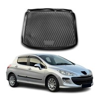 Kofferraummatte Kofferraumwanne FüR Peugeot 308 2007-2014 Gummi Tpe Schwarz