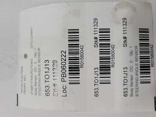 TOYOTA CAMRY 2013 STEERING ANGLE SENSOR - Picture 8 of 12