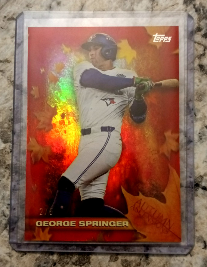 2026 Topps Update Series Blue Jays George Springer Autumn Ascensions Red 2/5