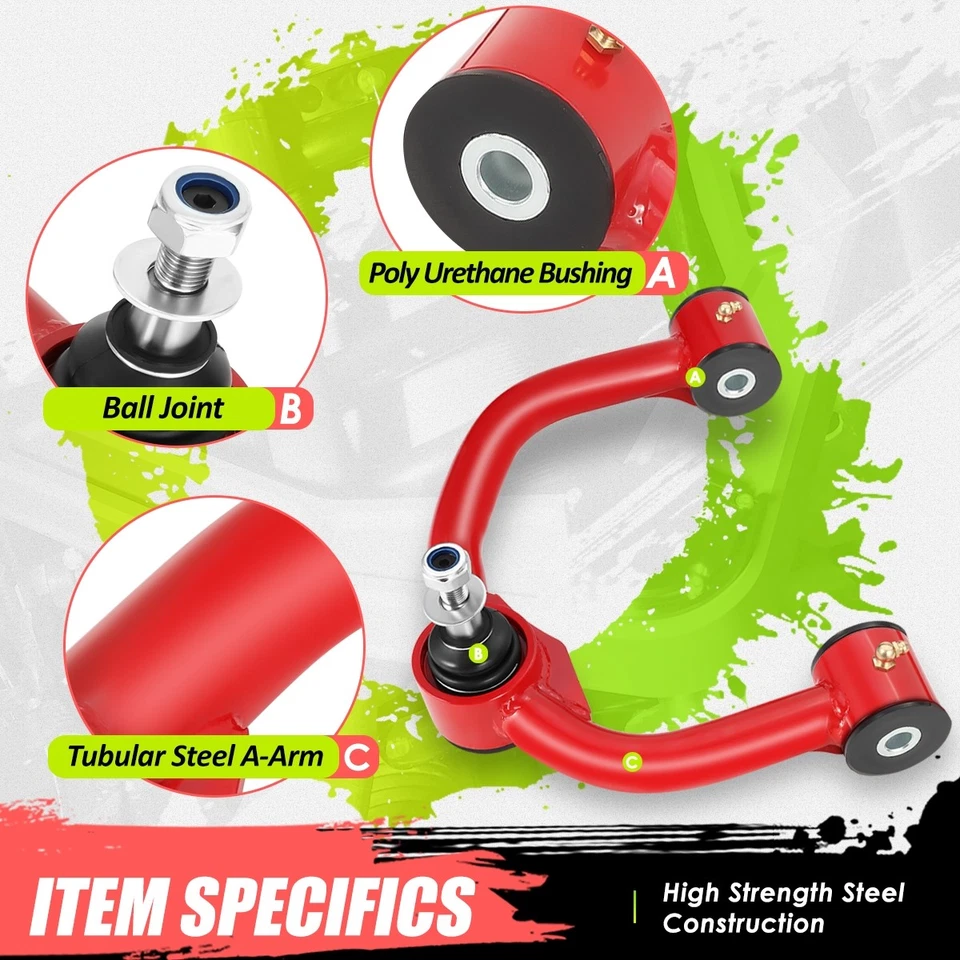 Brazos de control superiores delanteros rojos para Ford F-150 Expedition Lincoln Navigator 04-17 Foto 2 de 4