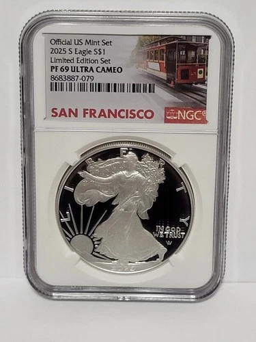 IN-HAND 2025 S $1 American Silver Eagle NGC PF69 UC  Limited Edition Set Proof .