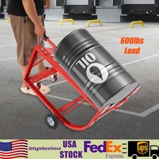 Drum Cradle 55 Gallon Drum Cradle 600lbs Capacity Oil Drum Rack with Drawbar