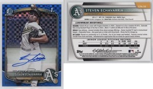 2025 Bowman Chrome Prospect Blue X-Fractor /150 Steven Echavarria #CPA-SE Auto