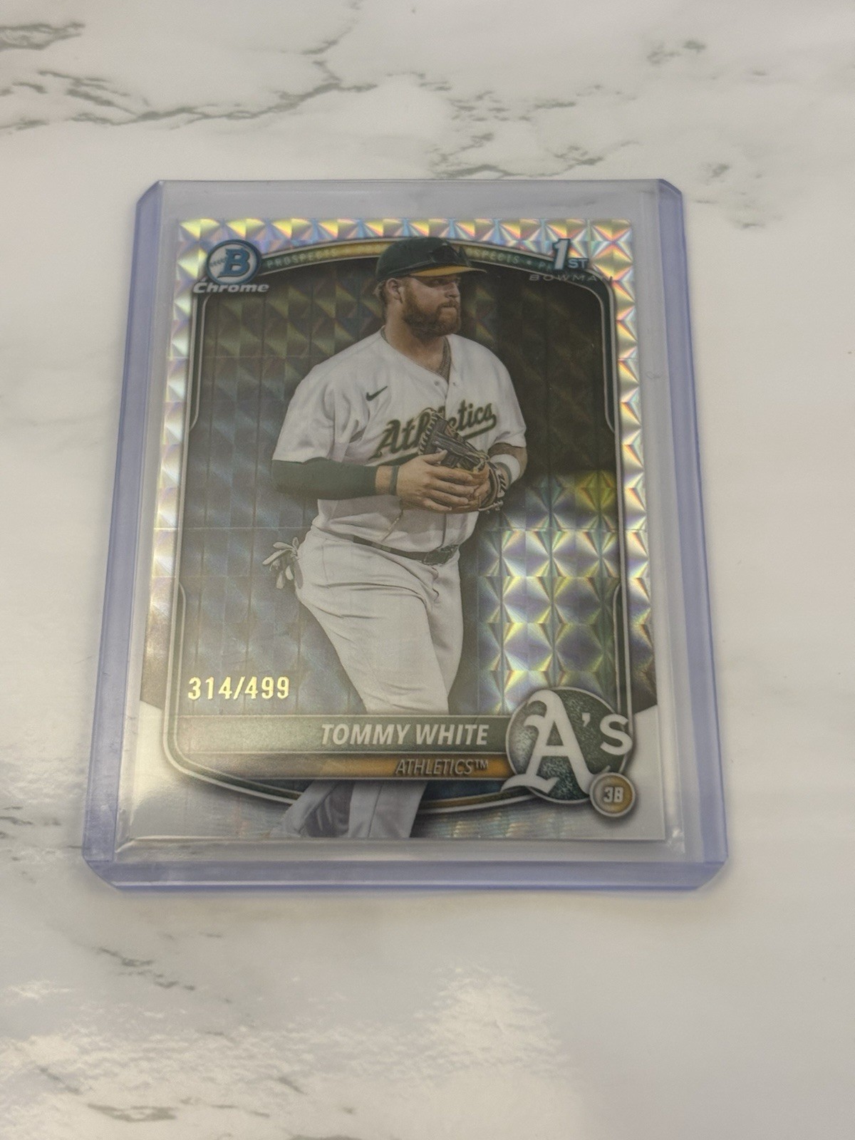 TOMMY WHITE - 2025 1ST BOWMAN CHROME - GEOMETRIC - /499 Athletics