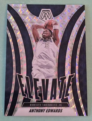 2024-25 Panini Mosaic ANTHONY EDWARDS Elevate Silver Mosaic Prizm #3 Minnesota 