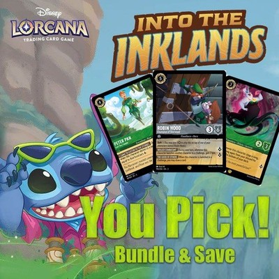 Disney Lorcana Into the Inklands YOU Pick! FOIL & NON Bundle & Save (2 Card Min)