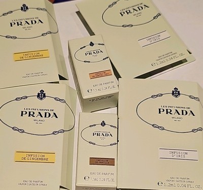 PRADA INFUSION PARFUM SET ~ Santal Chai & Vanille Vanilla + IRIS & GINGER NIB