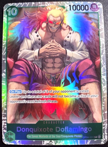 Donquixote Doflamingo  OP04-031 SR ONE PIECE Tcg Card Game NM GREEN Reprint