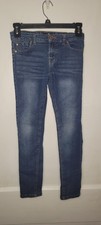 7 For All Mankind The Skinny Jeans Girls Kids Size 10 Denim