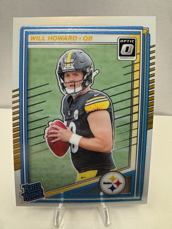 2025 Donruss Optic #233 Will Howard RC Pittsburgh Steelers Rated Rookie Card