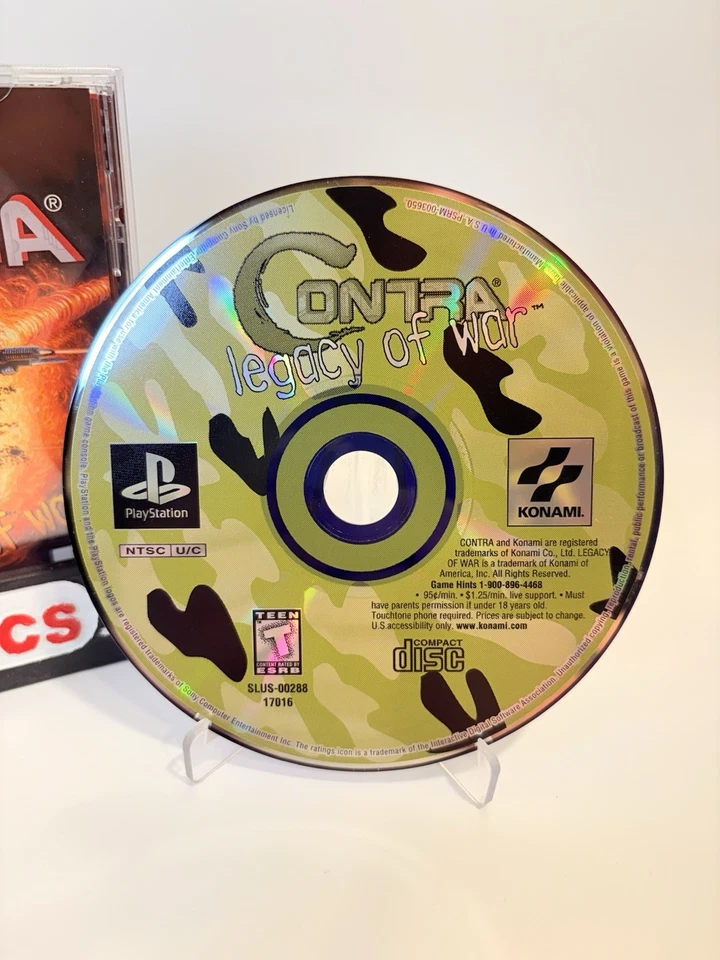 Contra Legacy of War PS1 (Sony PlayStation 1 1996) CIB Near Mint Condition - Image 2 of 4