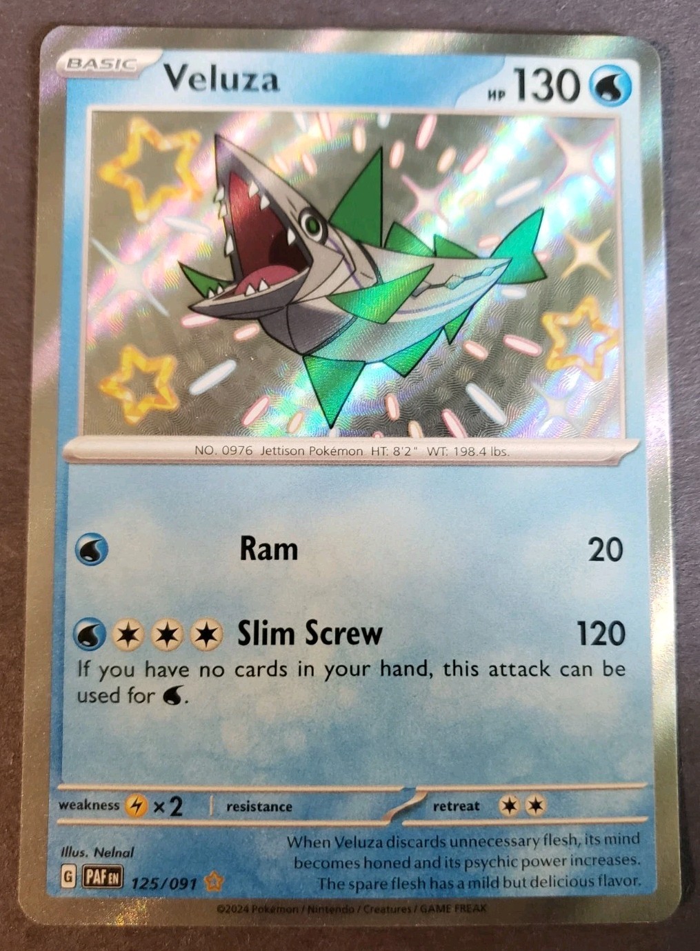 Pokemon TCG SV: Paldean Fates #125/091 Veluza NM Fast Shipping 