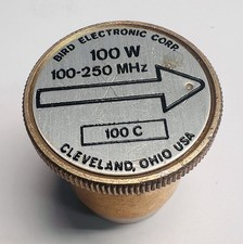 BIRD Electronic Thruline Wattmeter Slug Element 100-250 MHz 100W 100C - LOT N