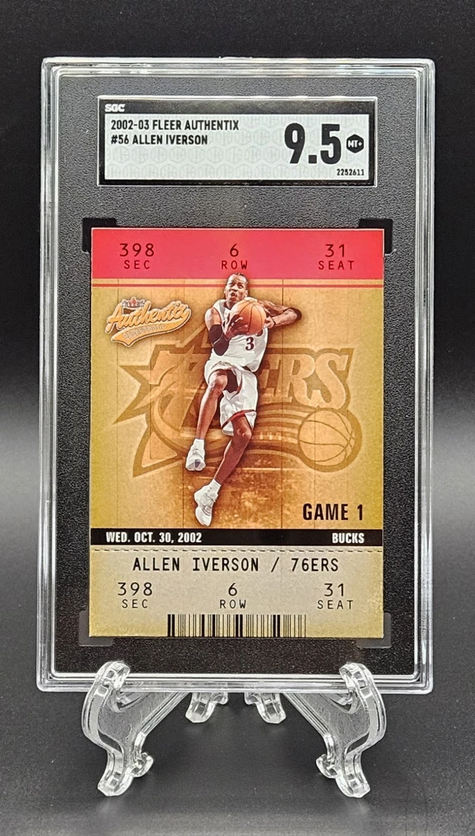 Fleer Authentix Allen Iverson 2002-03 #56 for sale | eBay
