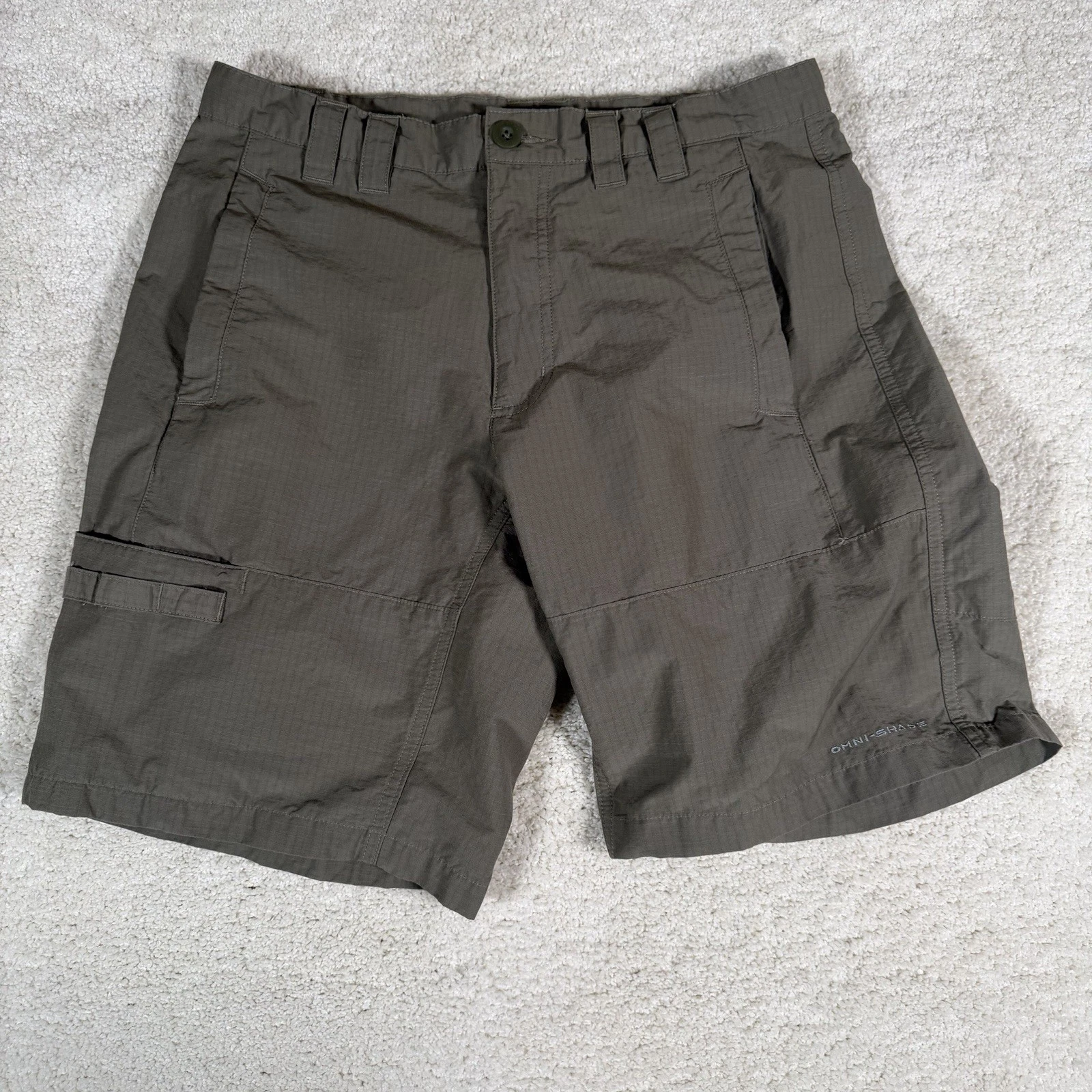 Columbia Mens PFG Fishing Shorts Omni Shade Gray Quick Dry Men’s Size 32