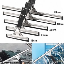 Professional Window Squeegee 25cm–45cm Rubber Blade Glass Cleaning Wiper
