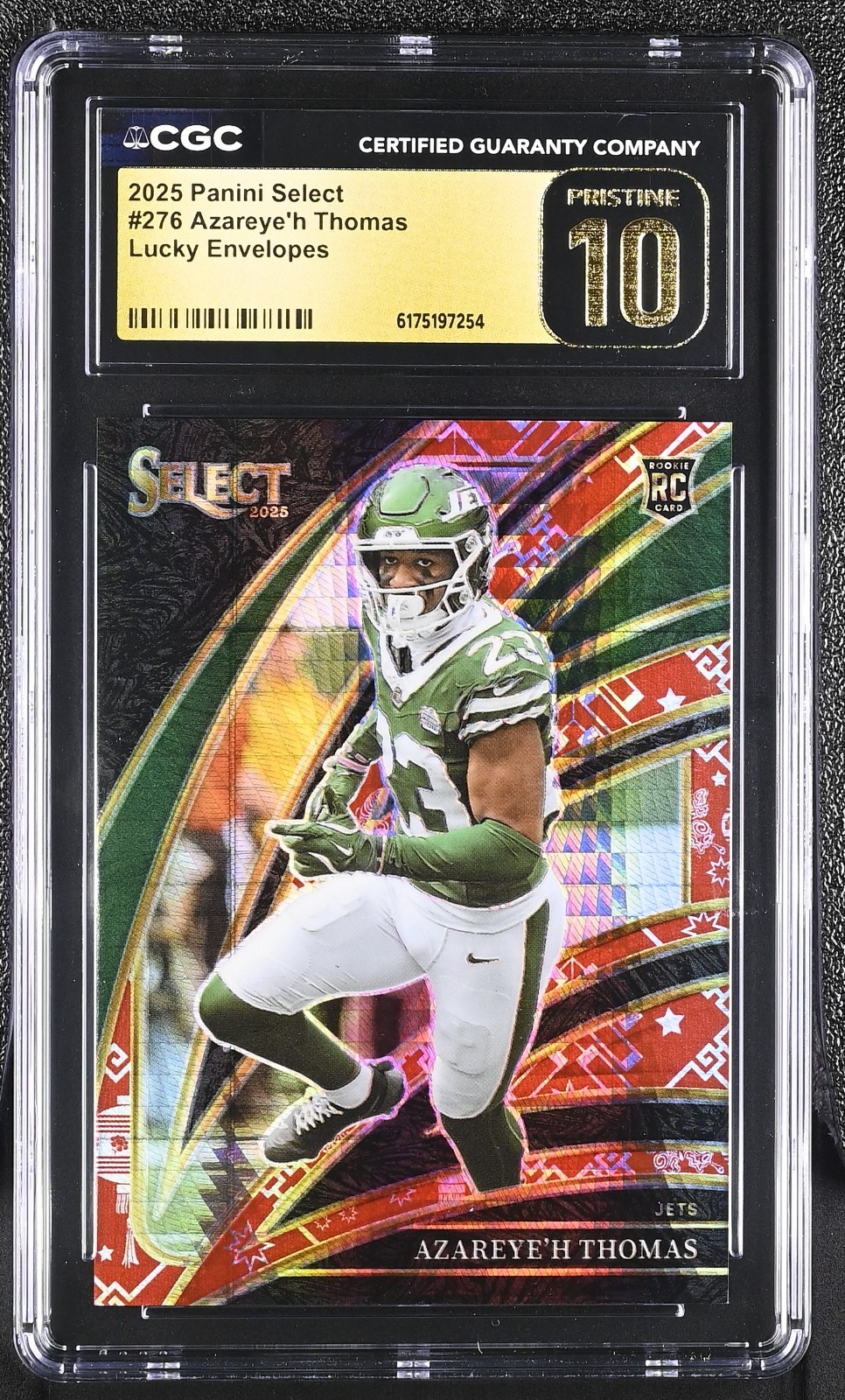 AZAREYEH THOMAS 2025 SELECT CLUB LEVEL LUCKY ENVELOPE ROOKIE 4/8 CGC 10 PRISTINE