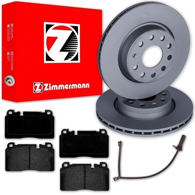 Zimmermann BREMSSCHEIBEN 345mm + BELÄGE VORNE passend für AUDI A6 A7 C7 4G