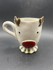 MudPie Christmas Mug Cup Reindeer Rudolf Hot Cocoa Please Cream holiday