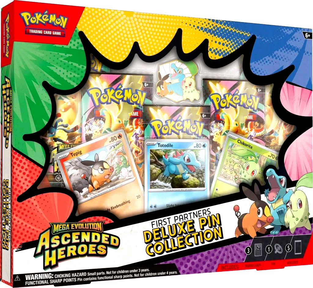 Pokemon TCG Ascended Heroes First Partner Deluxe Pin Collection Box Sealed New Pokemon TCG Ascended Heroes First Partner Deluxe Pin Collection Box Sealed New