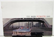 1960 Plymouth Fury Belvedere Savoy Suburban Custom Wagons Sales Brochure Orig
