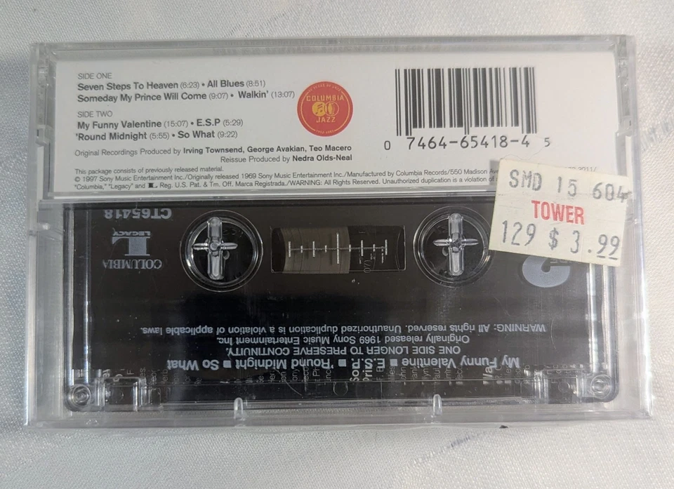 Miles Davis - Greatest Hits - Cassette - 1997 - Columbia - Sealed In Shrink - Image 2 of 3