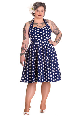 blue and white polka dot dress plus size Blue Planet | Plus size polka dot waist long sleeve dress