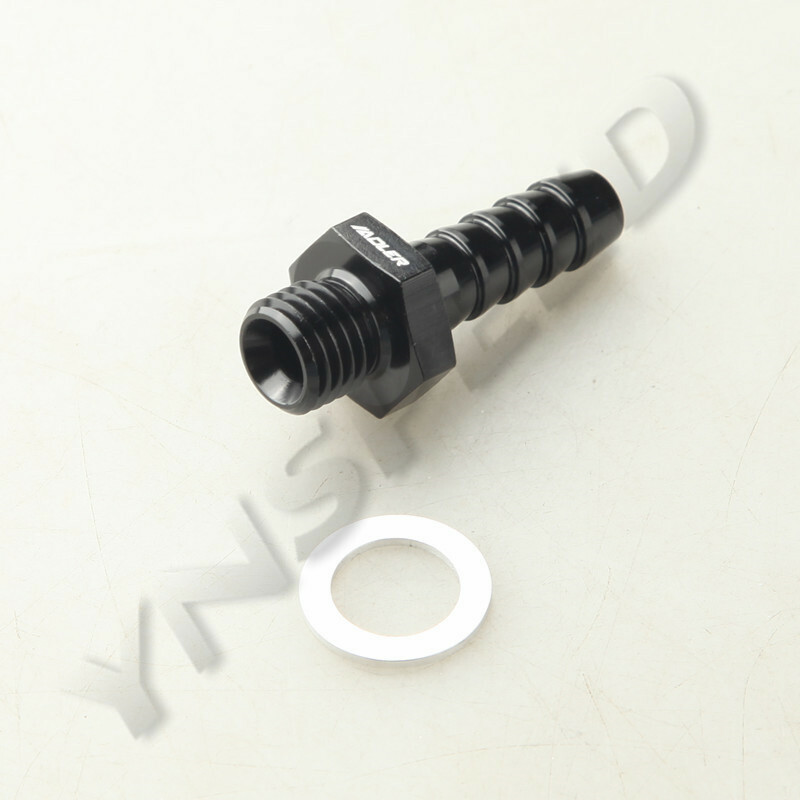 Aluminum Fuel Pump Inlet Hose Barb Fitting Adapter M10 12 14 18 Bosch