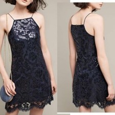Anthropologie Poisat Sequined Halter Dress new size 6
