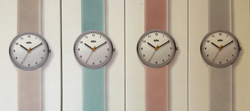 RELOJ COMBO 4 MARRÓN MUJER CLÁSICO CORREA CUERO ROSA-AZUL-BLANCO-BEIGE Foto 2 de 4