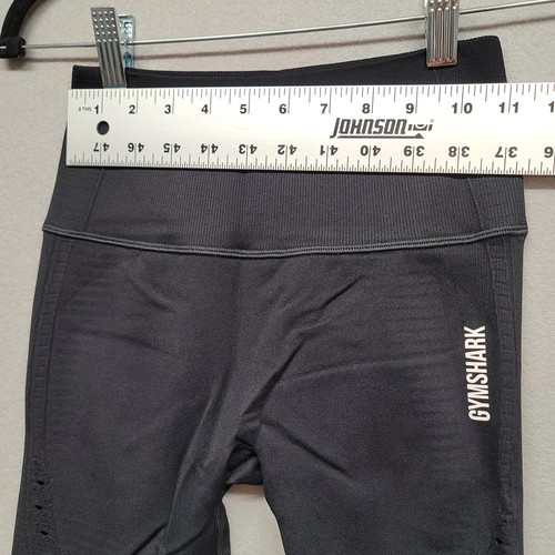 Gymshark Womens Black Elastic High Waist Pull-On Compression Seamless Leggings S - Picture 9 of 12