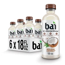 Bai Antioxidant Infused Water Beverage, Molokai Coconut, with Vitamin C and No A
