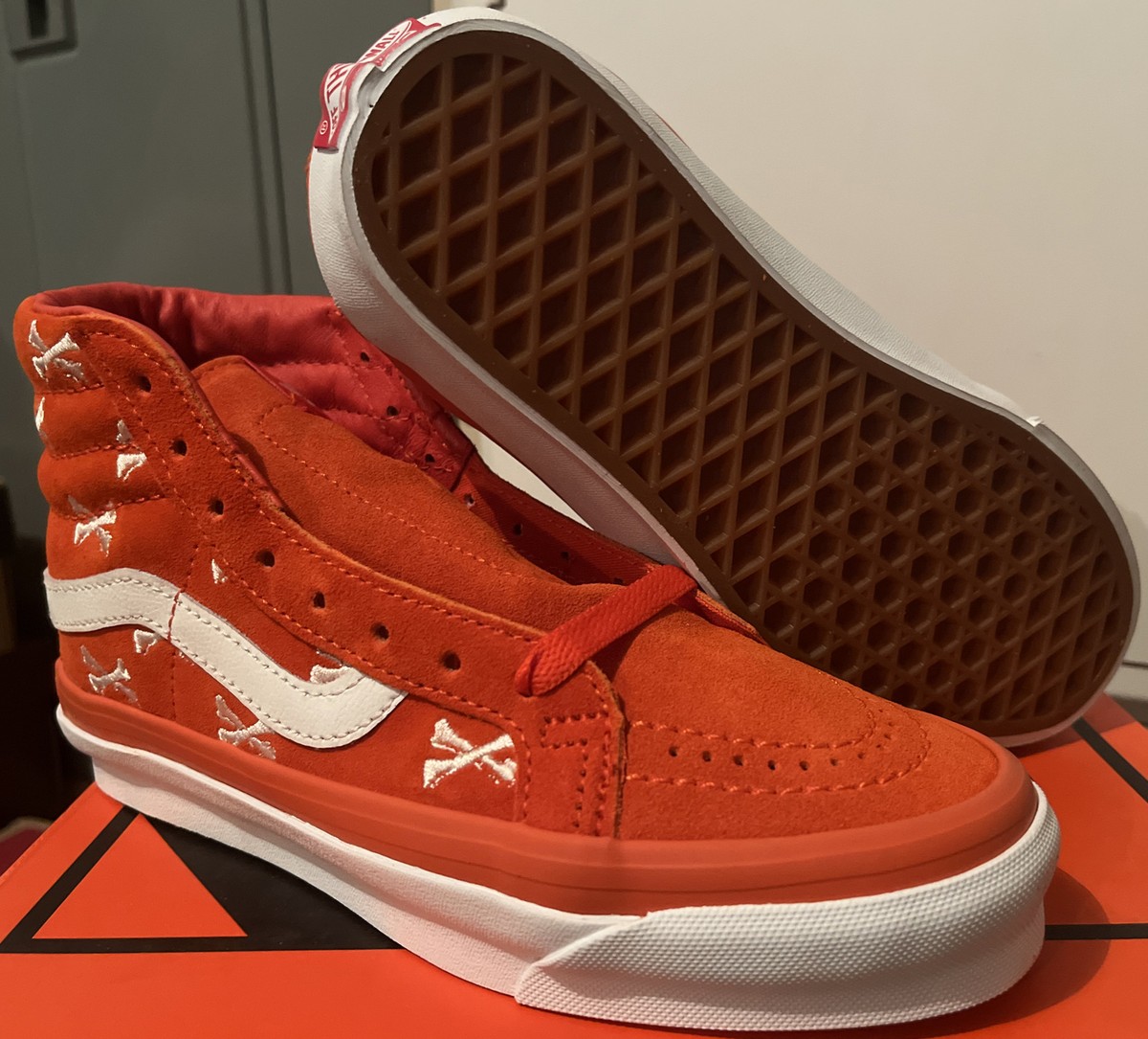 Vans Og Sk8-Hi Lx W-Taps Bones Orange White VN0A4BVB20Q1