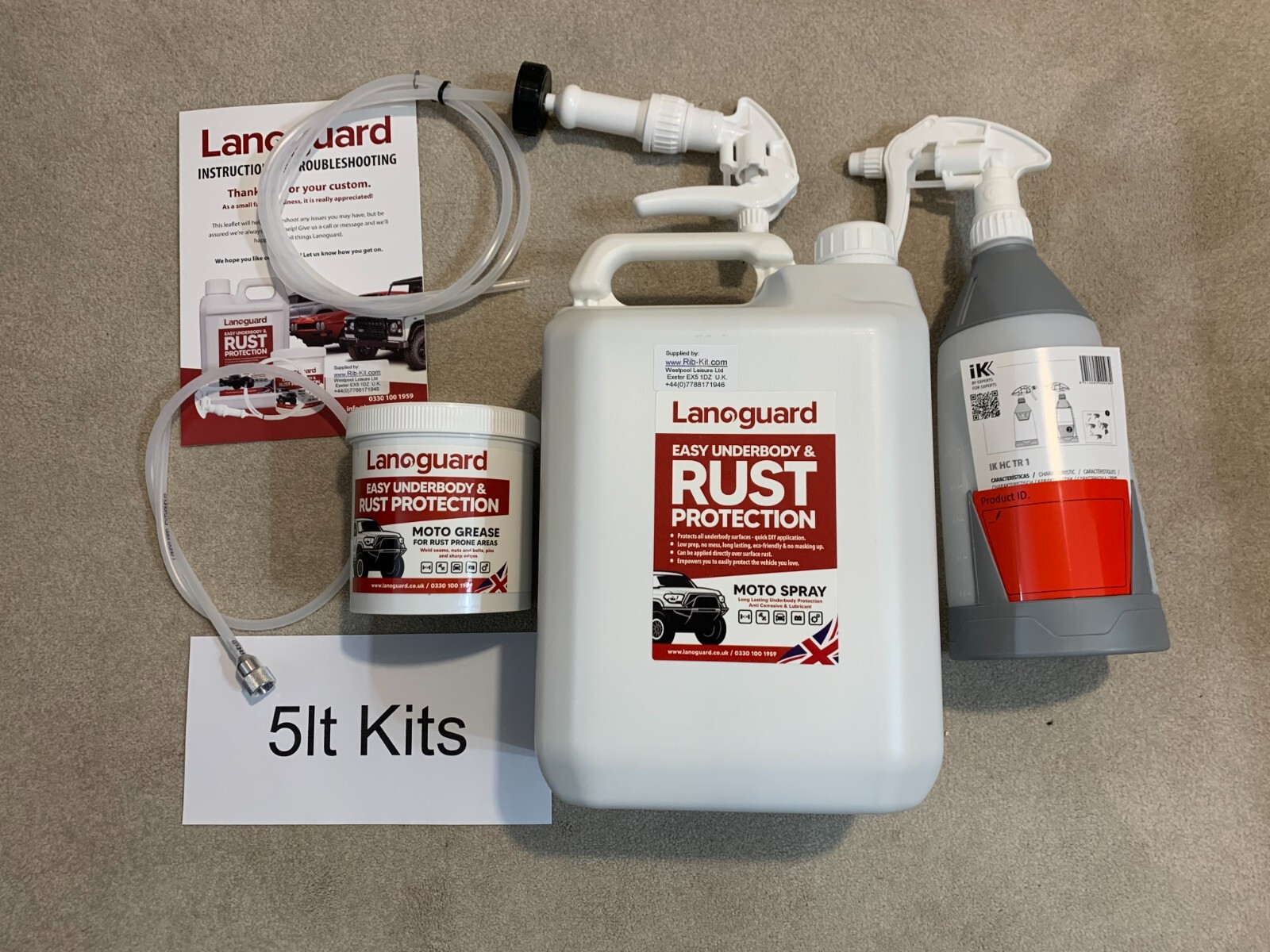 Lanoguard Lanolin Moto Spray. 5lt Kits. Vehicle Underbody and Chassis