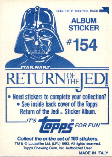 Star Wars ROTJ Trading Card Sticker Album Complete Your Set You Pick 1983 Topps - Bild 303 von 355