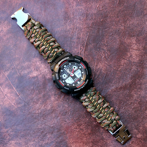 Paracord Camo G-Shock Watch Band Strap for G-Shock 16mm Lug Size