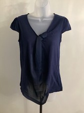 Mng by Mango Women’s Sheer Asymmetrical Hem – Size Large