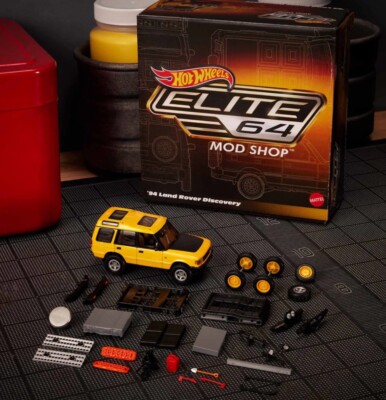 Hot Wheels Elite 64 Mod Shop '94 Land Rover Discovery Yellow 2024 Diecast 1/64
