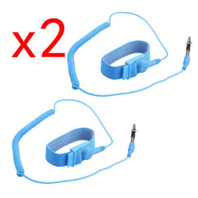 2pcs Anti Static Antistatic Esd Ground Strap Wrist Band Grounding 2pcs Anti Static Antistatic Esd Ground Strap Wrist Band Grounding Bracelets A